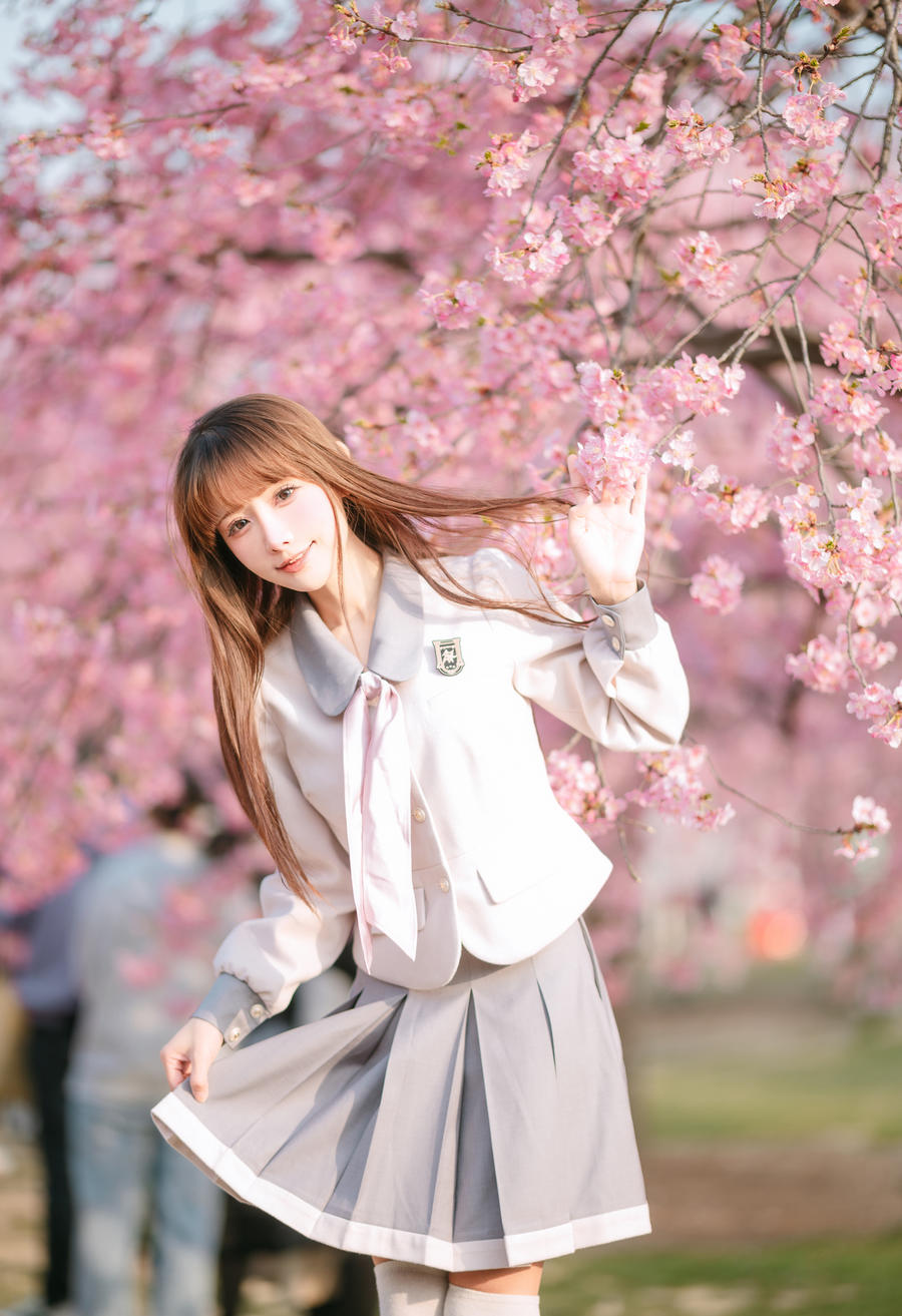 紫氯氯-No.003–樱花下的JK少女-在线看 第1张 紫氯氯-No.003–樱花下的JK少女-在线看 第1张