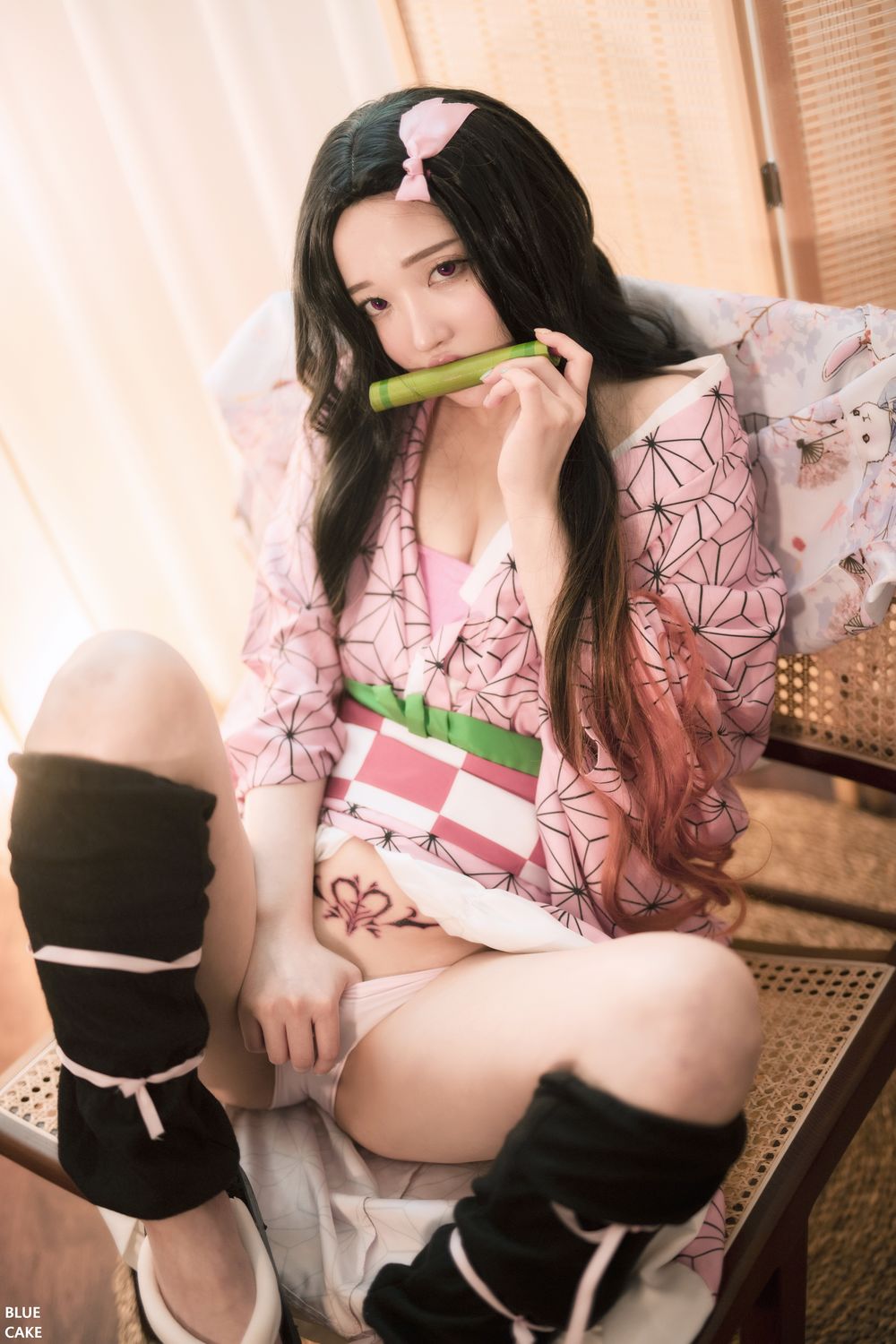 孫樂樂Jang Ye Eun(손예은)-No.021-[BLUECAKE] PINK ONI-在线看 第3张