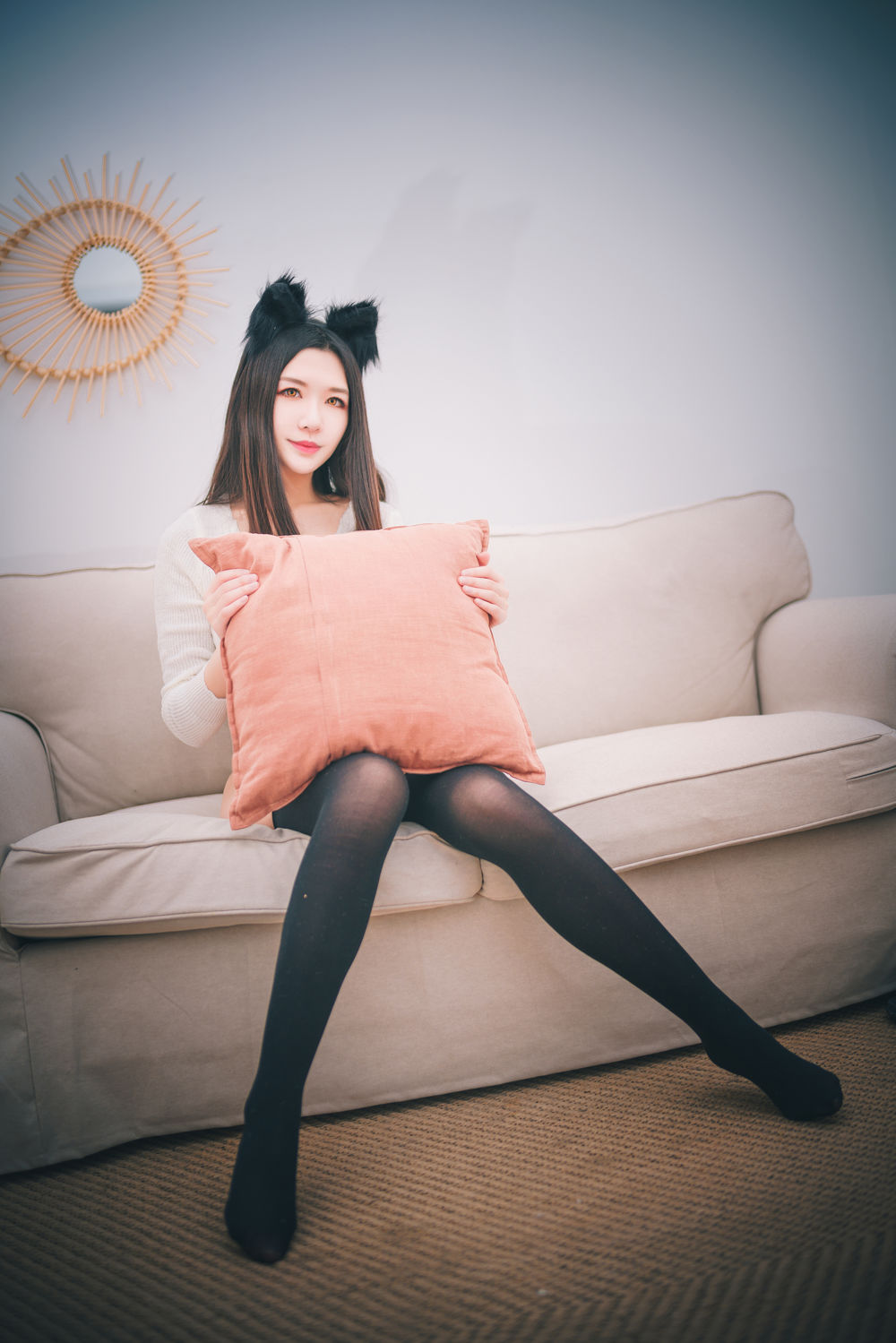 源纱希喵喵喵-No.006-猫耳白色毛衣-在线看 第2张 源纱希喵喵喵-No.006-猫耳白色毛衣-在线看 第2张