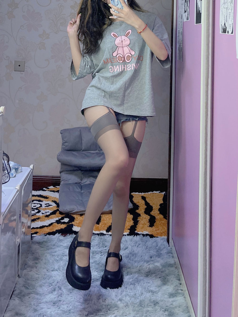 KETTOE-No.018-灰丝吊带裤-在线看 第1张 KETTOE-No.018-灰丝吊带裤-在线看 第1张