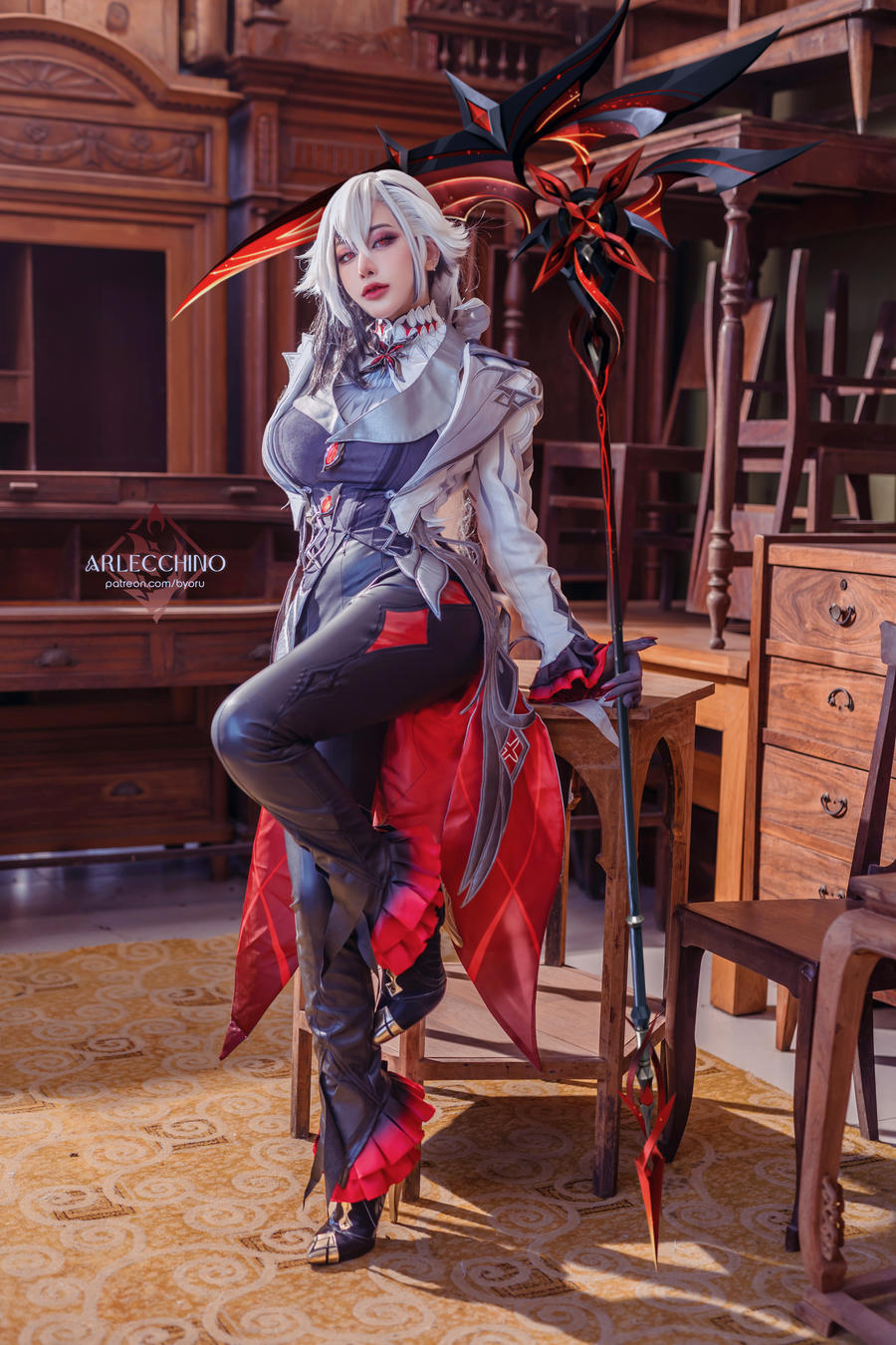 Byoru-No.183 – Genshin Impact Arlecchino Dress-在线看 第1张 Byoru-No.183 – Genshin Impact Arlecchino Dress-在线看 第1张