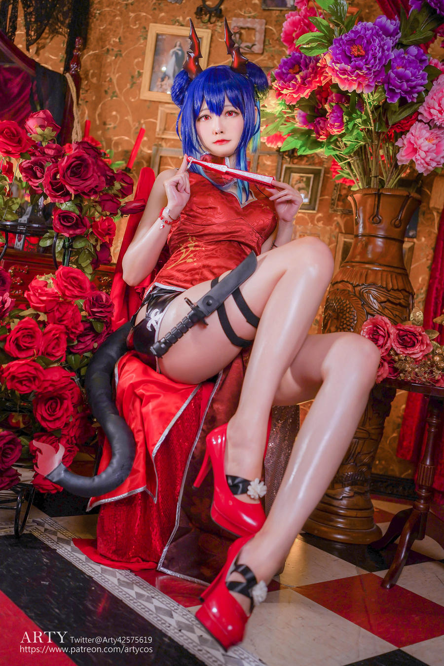 Arty亚缇-No.019-明日方舟 陈 岁红霞旗袍-在线看 第1张 Arty亚缇-No.019-明日方舟 陈 岁红霞旗袍-在线看 第1张