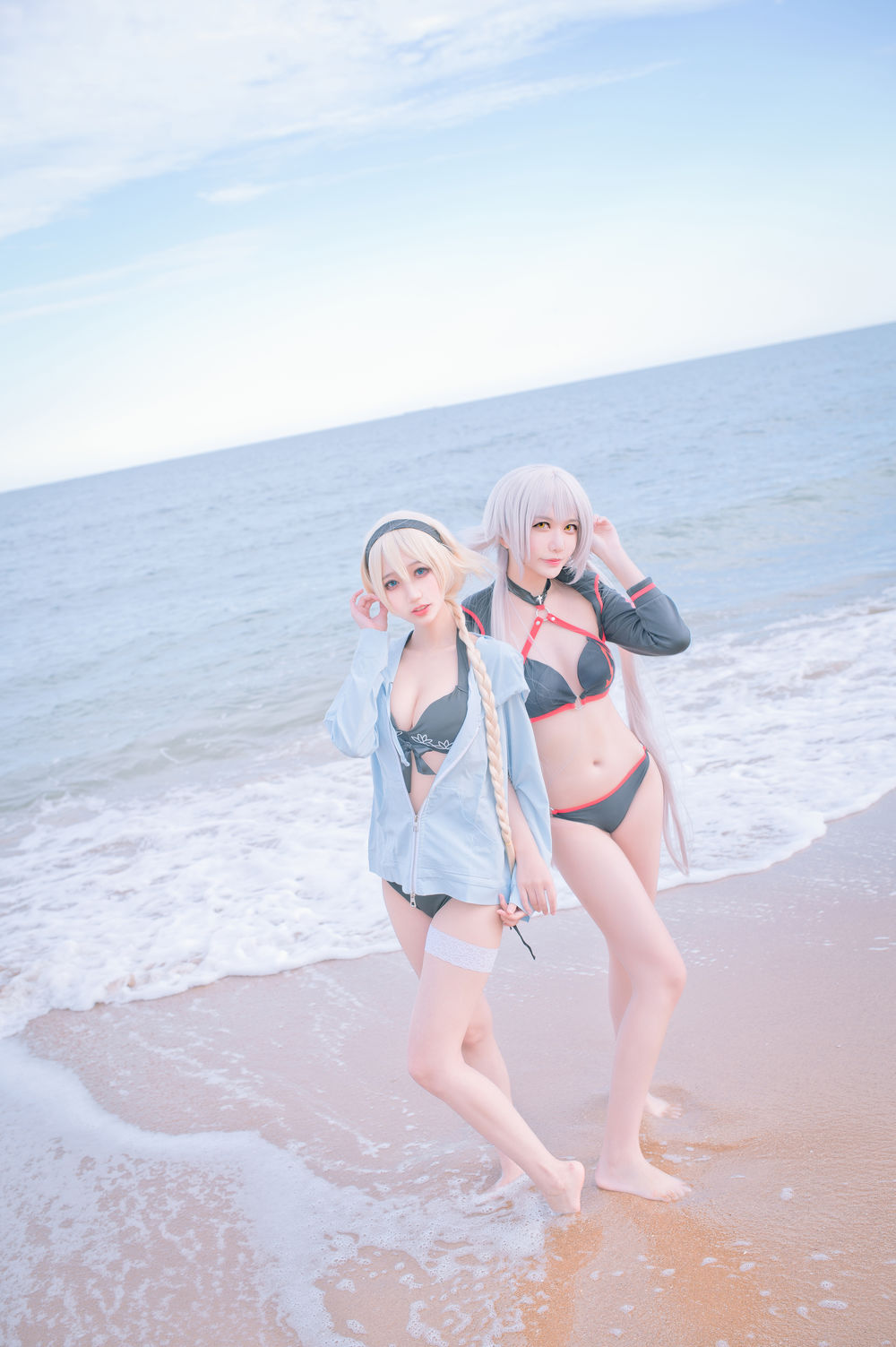 周叽是可爱兔兔-No.021-黑白贞双人泳衣-在线看 第1张 周叽是可爱兔兔-No.021-黑白贞双人泳衣-在线看 第1张