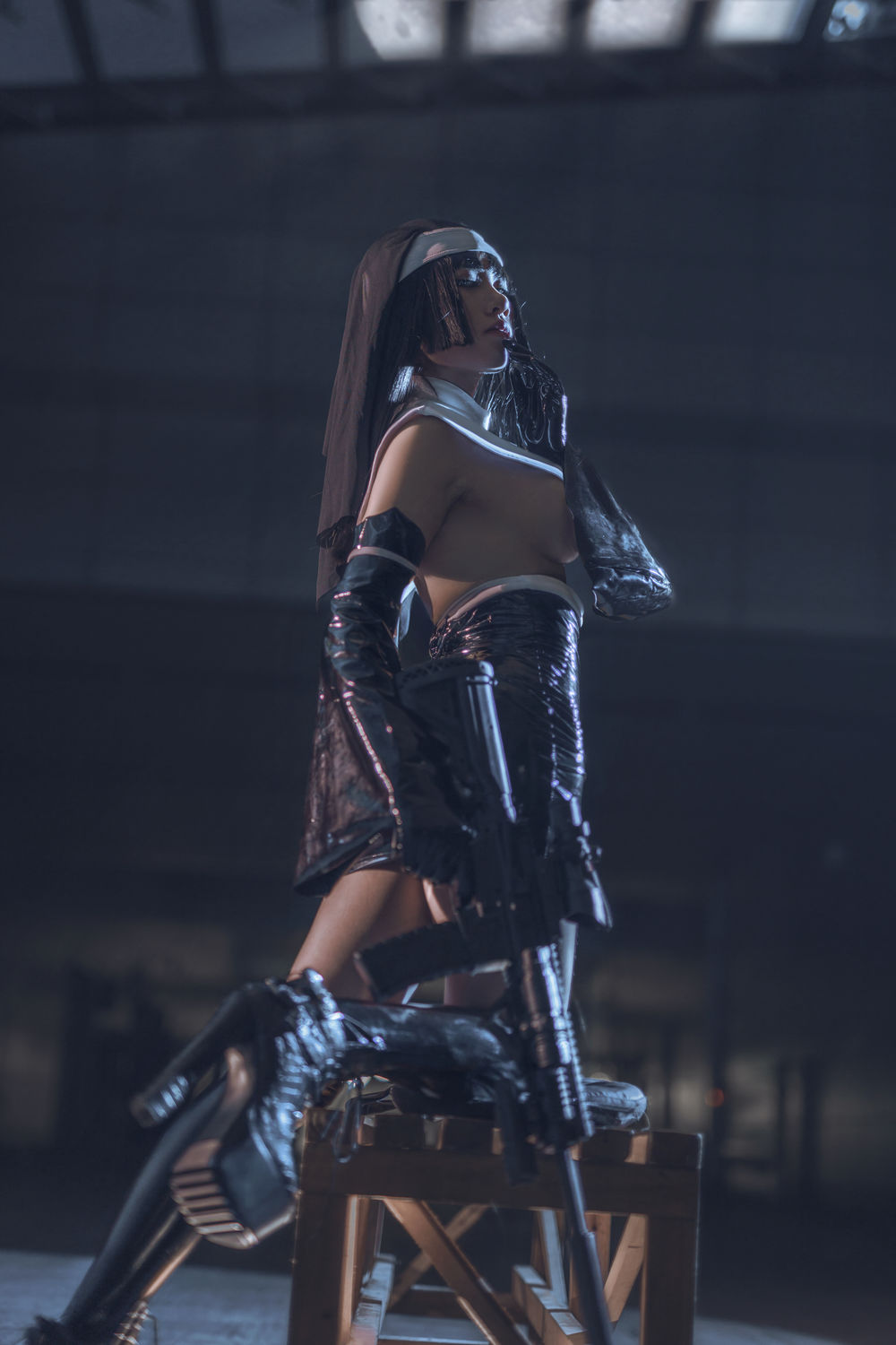 uki雨季-No.003-修女黑胶衣-在线看 第2张 uki雨季-No.003-修女黑胶衣-在线看 第2张