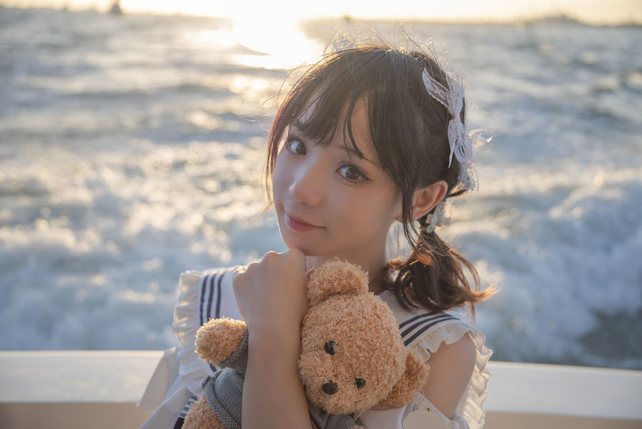 花柒Hana-No.013-三亚熊之海军风泳装-在线看 第2张 花柒Hana-No.013-三亚熊之海军风泳装-在线看 第2张