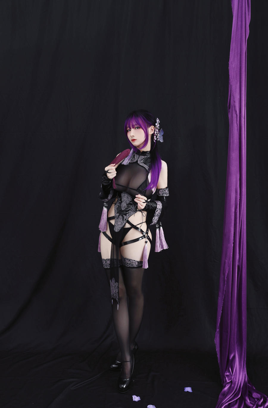 幼愛Youmeko-No.005-紫流苏旗袍-在线看 第2张 幼愛Youmeko-No.005-紫流苏旗袍-在线看 第2张