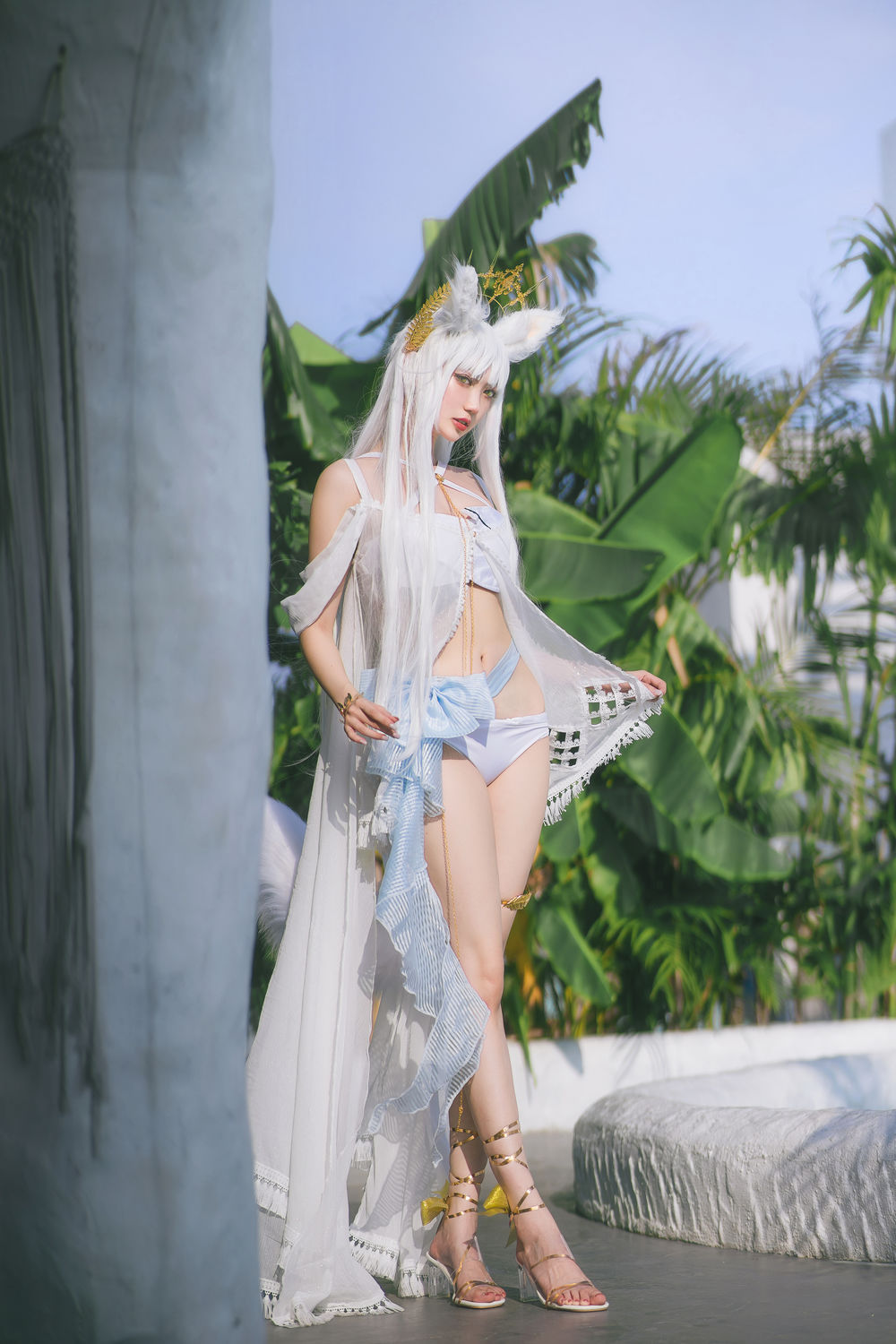 周叽是可爱兔兔-No.013-白金泳装-在线看 第1张 周叽是可爱兔兔-No.013-白金泳装-在线看 第1张