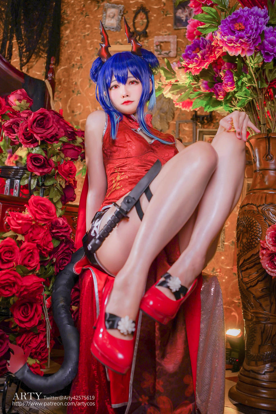 Arty亚缇-No.019-明日方舟 陈 岁红霞旗袍-在线看 第2张 Arty亚缇-No.019-明日方舟 陈 岁红霞旗袍-在线看 第2张