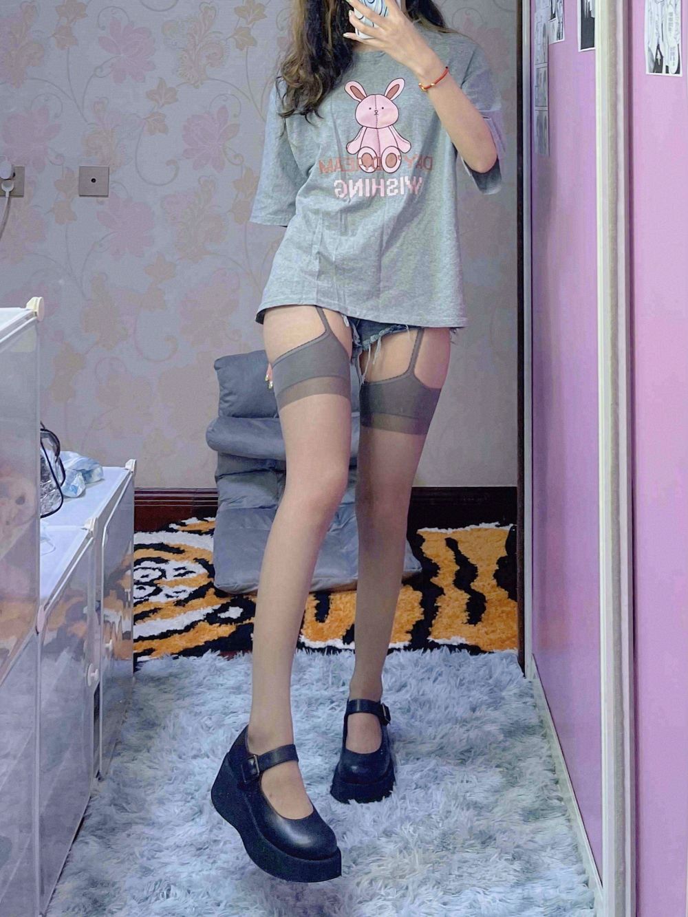 KETTOE-No.018-灰丝吊带裤-在线看 第2张 KETTOE-No.018-灰丝吊带裤-在线看 第2张