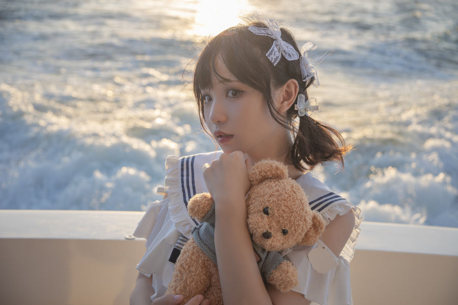 花柒Hana-No.013-三亚熊之海军风泳装-在线看 第1张 花柒Hana-No.013-三亚熊之海军风泳装-在线看 第1张