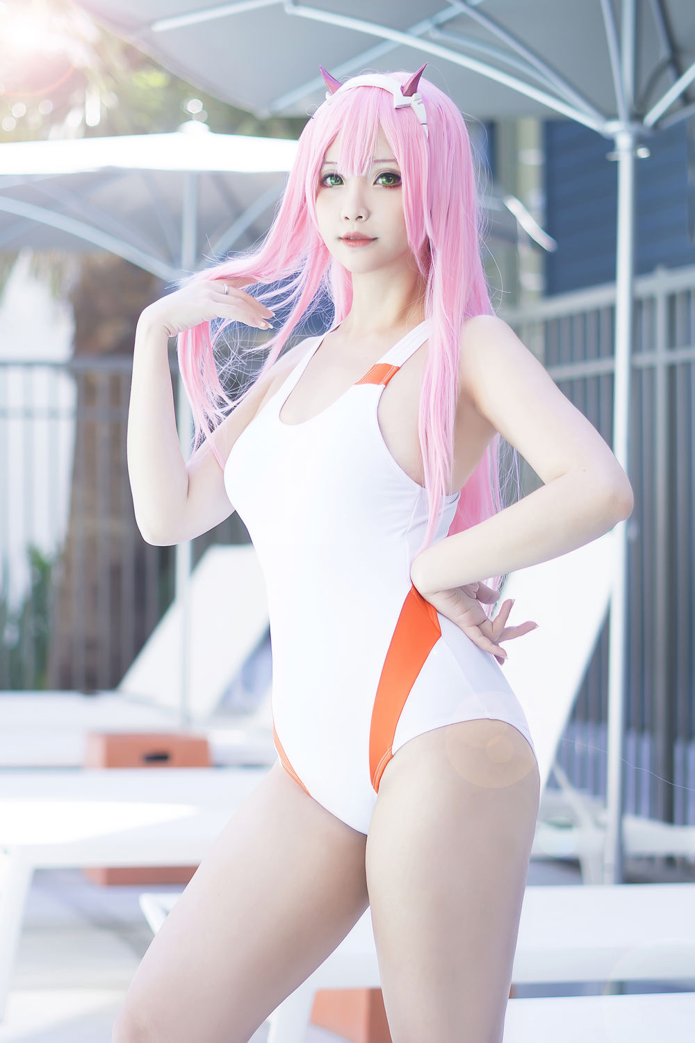 Hana Bunny-No.035-Zero Two Swimsuit (Darling in the Franxx)-在线看 第1张 Hana Bunny-No.035-Zero Two Swimsuit (Darling in the Franxx)-在线看 第1张