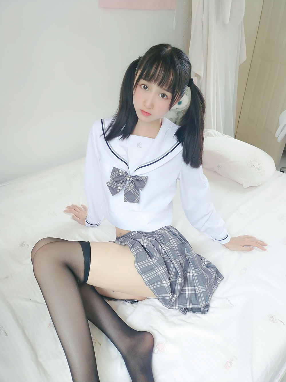 木棉棉OwO-No.042-灰格子jk-在线看 第2张 木棉棉OwO-No.042-灰格子jk-在线看 第2张