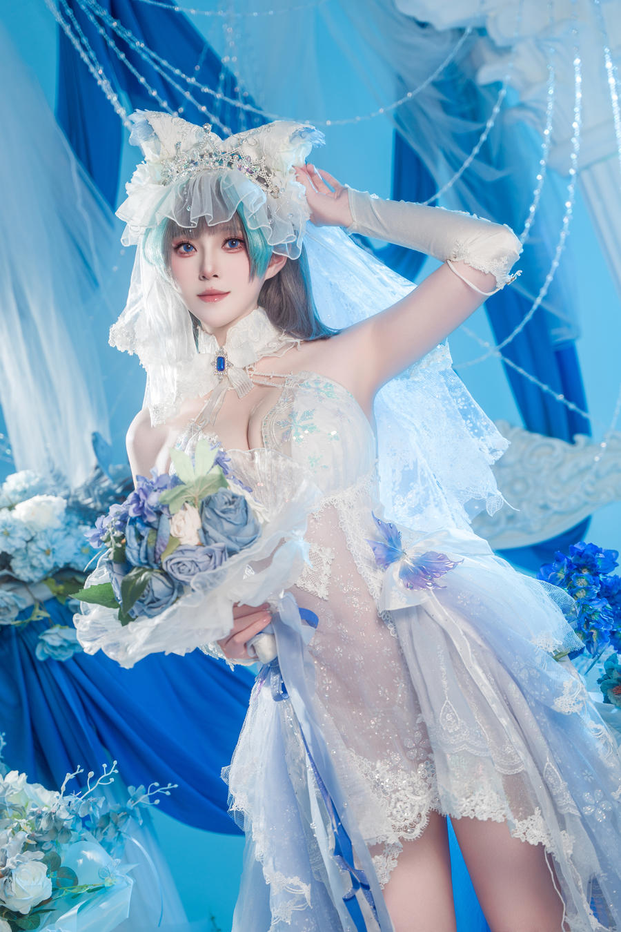 Natsuko_夏夏子-No.094 – 碧蓝航线 柴郡婚纱-在线看 第3张