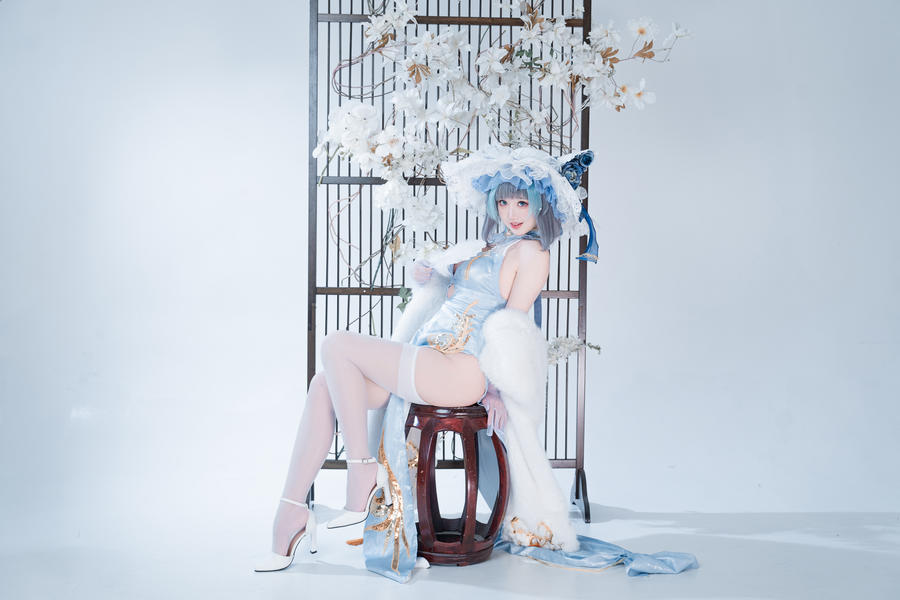 面饼仙儿-No.158 – 碧蓝航线 柴郡 猫猫 蓝旗袍-在线看 第3张 面饼仙儿-No.158 – 碧蓝航线 柴郡 猫猫 蓝旗袍-在线看 第3张